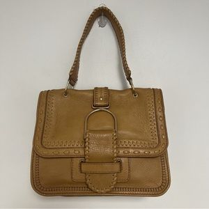 $1,400 Jimmy Choo Whipstitch Leather Handbag Purse Flap Medium Dustbag